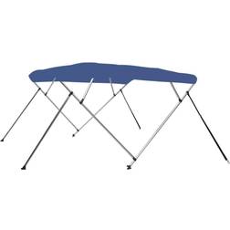 vidaXL Bimini di Prua con Tendalino a 4 Archi Blu 243x180x137 cm Blue