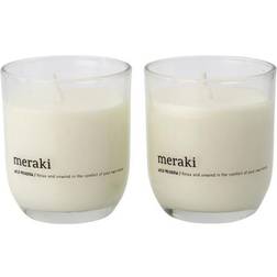 Meraki Wild Meadow White/Transparent Duftlys 2stk