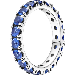 Pandora Sprankelende Rij Eternity Ring - Sterlingzilver/Blauw