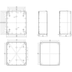 Schneider Electric Kasse Polycarbonat 341x291x128 Gråt Låg