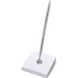 PartyDeco Penna med Hållare Silver