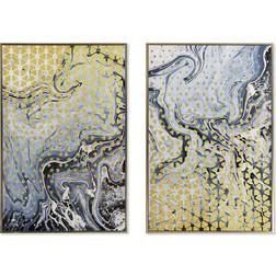 Dkd Home Decor Maleri Abstrakt (2 pcs) (60 x 3 x 90 cm) Billede