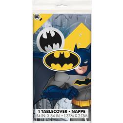 Unique Party 77513 Plastic Rectangular Table Cover-54" x 84" Batman 1 Pc, Print