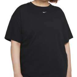 Nike Sportswear Essential Women's Oversized Short-Sleeve Top Plus Size - Black/White