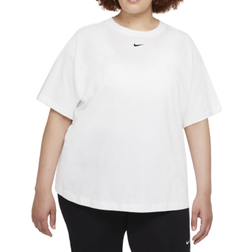 Nike Sportswear Essential Women's Oversized Short-Sleeve Top Plus Size - White/Black