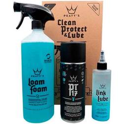 Peaty's Kit pray nettoyant vélo Loam Foam PT17 Link Lube Bleu