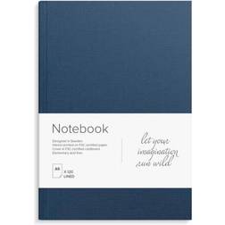 Burde Anteckningsbok Linnetextil Linj A5 Blue