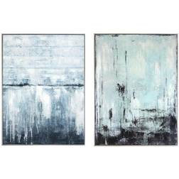 Dkd Home Decor Maleri Abstrakt (2 pcs) (60 x 3 x 80 cm) Billede