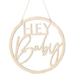 Ginger Ray Decorazione da appendere in legno Botanical Hey Baby