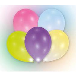 Amscan ballon led 27,5 cm latex 5 stk