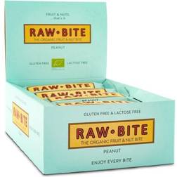 RawBite Caja de 12 Barritas Energéticas Naturales - Cacahuete