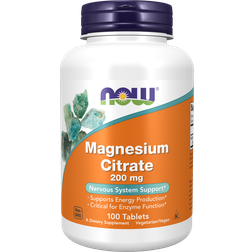 Now Foods Magnesium Citrate 200 mg 100 tabletter 100 st