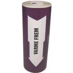 Varme frem, rørmærkningstape 160 mm x 10 meter