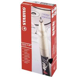 Stabilo Write 4 all Permanent Marker Pen Black 0.7mm 10-pack
