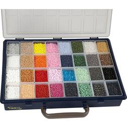 Creativ Company Seed Beads 3,2 kg Pärlor Inkl. Raaco Väska 32 färger