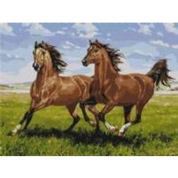 Symag Image Paint it! Painting by numbers. Horses in the meadow