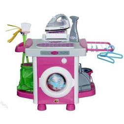 Polesie 48110 Laundry Playset with Electronic Iron-Cook & Play Toys, Multi Colour