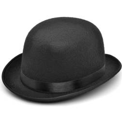 Bristol Novelty Adults Black Felt Bowler Hat