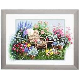 Luca-S Broderikit Tavla Blommande trädgård
