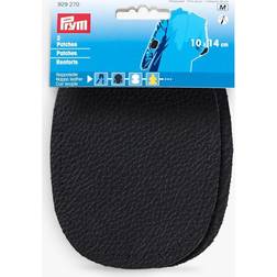 Prym Nappa Leather Sew On Oval Patches, Pack of 2, Black