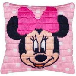 Disney Vervaco Long Stitch Cushion Kit Minnie Mouse, Cotton, Multi-Colour, 25 x 25 x 0.3 cm PN-0169203