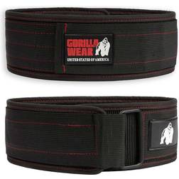 Gorilla Wear 4 Inch Nylon Belt, black/red, large/xlarge