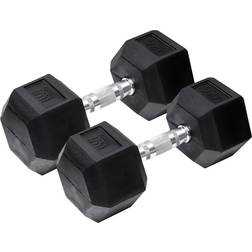 Haltères Hexagonales 2x4 kg Noir Entraînement Musculation Fitness