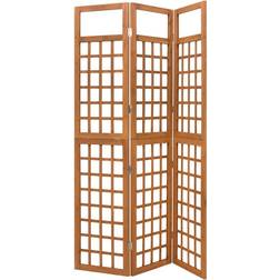 vidaXL 3 Panel Brown Room Divider 121x180.5cm