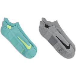 Nike Multiplier Running No-Show Socks 2-pack Men - Multi-Colour