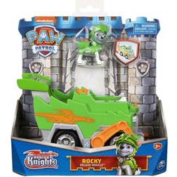 Spin Master PATRULLA CANINA COCHE TRANSFORMABLE RESCUE KNIGHTS FIGURA ROCKY Patrulla Canina Coche de 15 cm con 1 Figura de Rocky 6063588 Juguetes Niños 3 Años