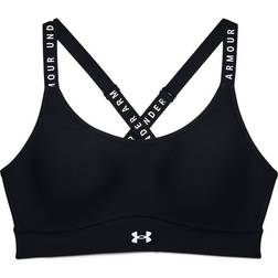 Under Armour Infinity Mid Covered Sports Bra - Black/White