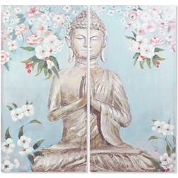 Dkd Home Decor Maleri Lærred Buddha (70 x 3 x 140 cm) (2 pcs) Billede