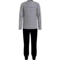 Tommy Hilfiger Basic Pant Jersey Pyjamas Set - Medium Grey/Black (UB0UB00406)