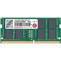 Transcend DDR4 module 16 Go SO DIMM 260 broches 2666 MHz PC4-21300 CL19 1.2 V mémoire sans tampon non ECC pour Intel Next Unit of