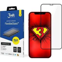 3mk Protector de pantalla curvo compatible con Iphone 12 Black FlexiGlass Edge negro