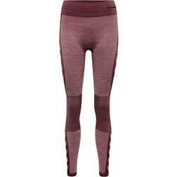 Hummel Clea Seamless Mid Waist Tights Women - Fudge/Woodrose Melange