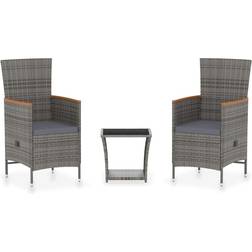 vidaXL 3059364 Loungeset, 1 Bord inkl. 2 Stolar