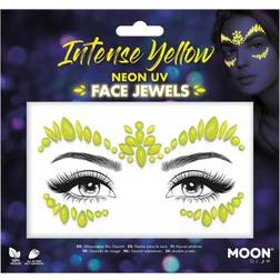 Smiffys Face Jewels UV Neon Yellow