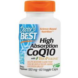 Doctor's Best High Absorption CoQ10 with BioPerine 100mg 60 vcaps 60 pcs