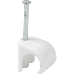 Schneider Electric TC 2043016 Spikclips för rund kabel, 10-14 mm, 100-pack 35 mm längd, vit