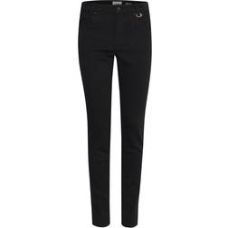 PULZ Jeans Emma Skinny Leg Jeans - Black Denim