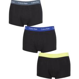 Calvin Klein Cotton Stretch Low Rise Trunks 3-pack - B-Hemisphere/Direct Green/Blue Flan