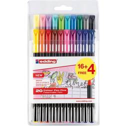 Edding 1200 Colour Pen Fine 1mm 20-pack