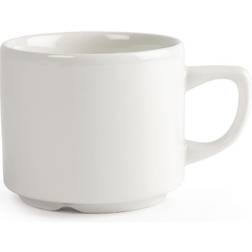 Churchill Plain Whiteware Stacking Maple Tasse à thé 19.9cl 24pcs