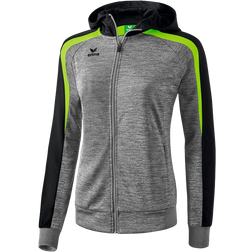 Erima Liga 2.0 Training Jacket with Hood Women - Grey Marl/Black/Green Gecko