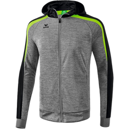 Erima Liga 2.0 Training Jacket with Hood Men - Grey Marl/Black/Green Gecko