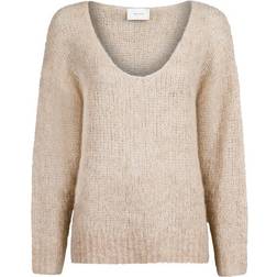 Neo Noir Cofo Fluffy Knit Blouse - Sand