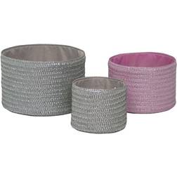 Dkd Home Decor Kurvesæt polypropylen (3 pcs) (27 x 27 x 17 cm) Kurv