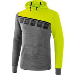 Erima 5-C Hoody Men - Grey Marl/Lime Pop/Black