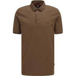 HUGO BOSS Stretch Cotton Slim Fit with Logo Patch Polo Shirt - Dark Green